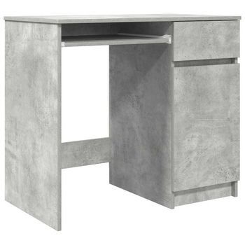 Escritorio Gris Hormigón 86x49x76 Cm Madera De Ingeniería Vidaxl