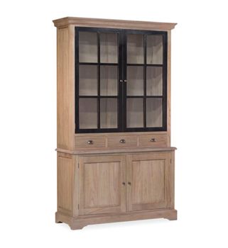 Vitrina de madera maciza marrón alt. 215 cm 