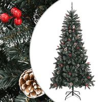arbol de navidad artificial con soporte pvc verde 240 cm vidaxl