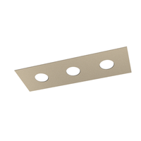 lampara de techo rectangular toplight area de 3 luces con casquillo gx53 estructura color arena diseno moderno 60x20x3cm