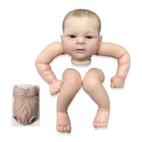 npk-muneca terminada de 19 pulgadas tamano ya pintado elijah realista tacto suave piezas de muneca terminadas flexibles con cuerpo y ojos
