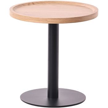 Mesa Auxiliar Aspen Madera Natural Ø 40 Cm Clp