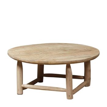 Mesa de centro de madera beige
