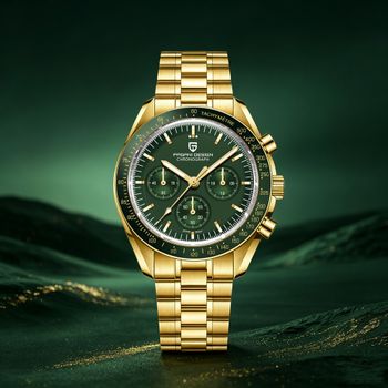 Relojes para hombre 2026, nuevo reloj de cuarzo PAGANI DESIGN V6 Moon de lujo en oro para hombre, VK63 Speedy, cronógrafo deportivo, reloj de pulsera con espejo de zafiro AR, bisel de cerámica
