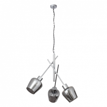 Lampara con tulipa de cristal Soline 3 l. Cromo Fabrilamp