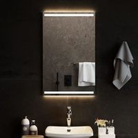 espejo decorativo  espejo de bano con led 50x80 cm cfw809255