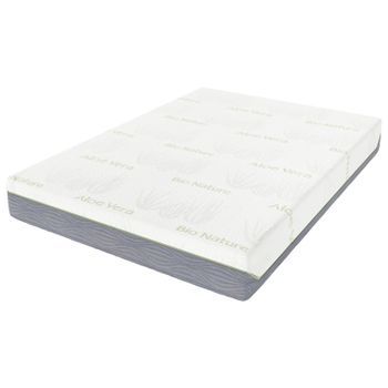 Colchón Viscoelástico 150x200 Viscolchón Aloe Tejido Aloe Vera Núcleo Ergo System Hard Hipoalergénico Altura 20cm Firmeza Media Factory Colchon