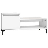 mesa de cafe - mesa de centro madera contrachapada blanco 100x50x45 cm