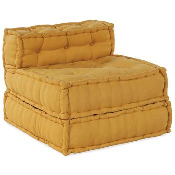 Sofá Modular De Tela Amarillo 70x70x54 Vidaxl