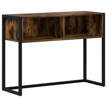 Mesa Auxiliar | Mesa De Apoyo Roble Humo 100 X 36 X 75 Cm Madera Contrachapada