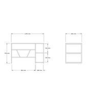 escritorio de madera  - 120 x 60 x 74 cm - beige