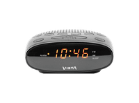 radio despertador - vieta vh-al100bk 4w altavoz incorporado pantalla led funciona a pilas negro