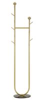 perchero de metal dorado con base de marmol cm 40x32x175