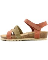 de 20 veinte trend sandalia velcros mabel cuero - kaky