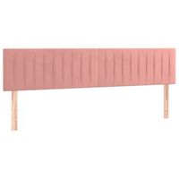 cabecero cama mueble de dormitorio con led de terciopelo 180 x 5 x 7888 cm rosa m020001922