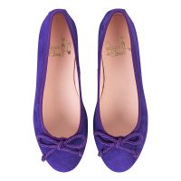 bailarina plana en ante morado - modelo roma