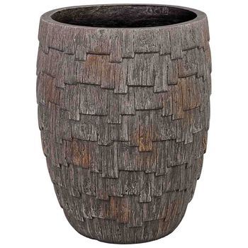 Macetero De Fibra De Vidrio Marrón 36x36x45cm