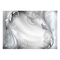 papel pintado 3d - ornamento de plata 200x140 cm