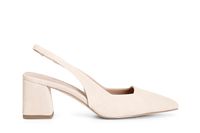 escote de ante con encaje beige