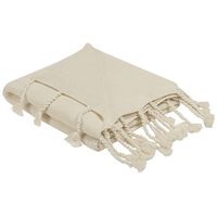 manta de algodon beige 125 x 150 cm para cama sofa sillon estilo boho nazilli