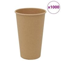 tazas de cafe de papel 1000 uds 16oz 400ml marron vidaxl