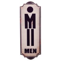 placa de de pared de metal azul 15x38x1