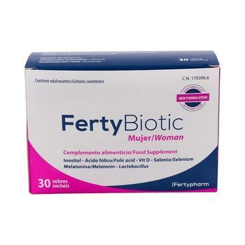 Fertybiotic Mujer, 1 Caja Con 30 Sobres + 5 G, Complemento Alimenticio Para Cuidado Y Bienestar