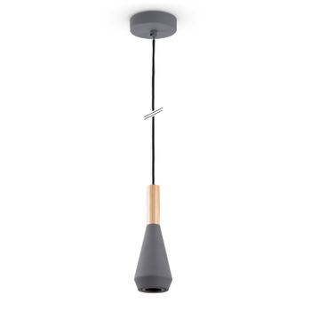 Lámpara colgante Liora gris