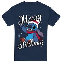 disney camiseta merry stitchmas para hombre