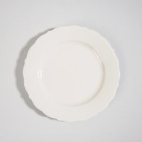 plato postre de gres blanco d 22 cm