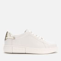 kate spade new york womens lift leather cupsole trainers - optic whitepale gold - uk 4