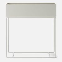 ferm living plant box and side table - light grey