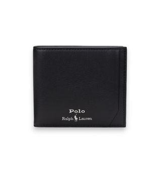 Polo Ralph Lauren para hombre. 405963228001 Cartera billetera de piel suave negro (OSFA), Casual, Clásico