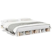 estructura de cama madera de ingenieria blanca 180x200 cm vidaxl