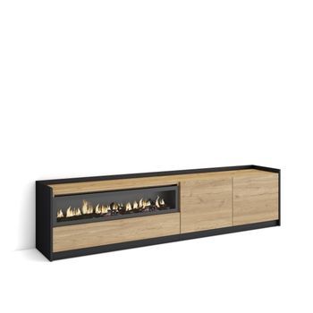 Mueble Tv, Televisión, Muebles De Salón, Almacenaje, 207x50x37 Cm, Para Tv Hasta 80