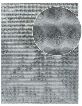 Alfombra de piel Arnia gris  200x280 cm