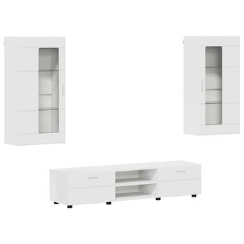 Conjunto De Mueble De Tv Florin 3 Uds. Madera De Ingeniería Vidaxl