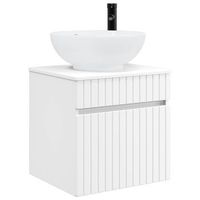 vanidad de lavabo montada en la pared blanco vidaxl