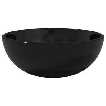 Lavabo De Baño Moderno | Lavabo De Vidrio Templado Negro 30x12 Cm