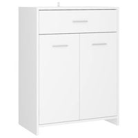 armario de bano madera contrachapada blanco 60x33x80 cm vidaxl