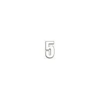 set 3 piezas pequenos numeros adhesivos 5 blanco