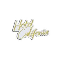 iluminacion led decorativa de plastico hotel california amarillo 31x51x2 cm