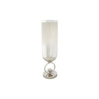 jarron cristal aluminio 15x15x56 champan