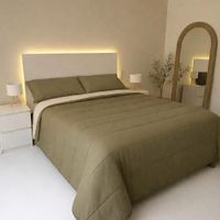 ospatex edredon nordico bicolor reversible color verde kaki  beig tacto seda cama 90105135150 relleno fibra 350 grm2 fabricado en espana