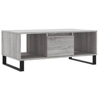 mesa de cafe  mesa de centro madera contrachapada gris sonoma 90x50x365 cm