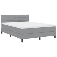 cama tapizada 203x143x88 cm  - gris