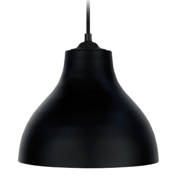 Lámpara de suspensión  campana metal pantalla negro