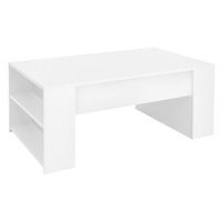 mesa de centro 100x60x42 cm de aglomerado blanco ecd germany