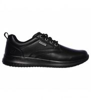 skechers para hombre 65693 zapatillas de piel delson antigo negro 42 plano 1 a 3cm cordones casual