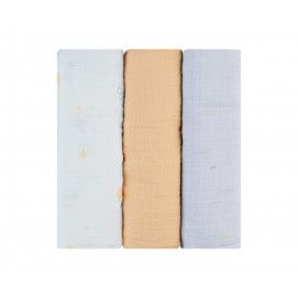 Juego de pañales de muselina 3 uds 100x100 cm Seally Me